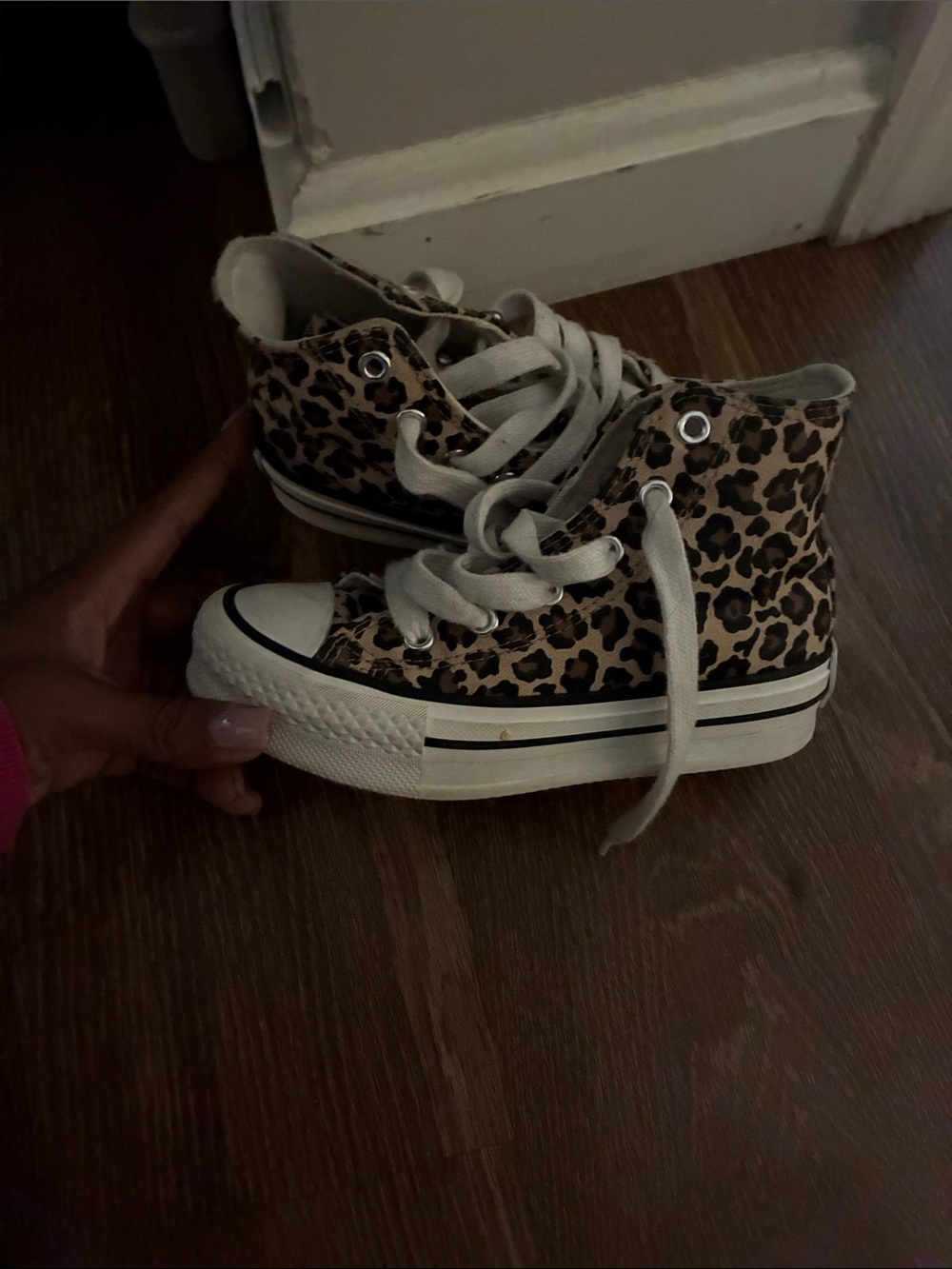 Converse Kids Leopard Print High-Top Sneakers - White Laces